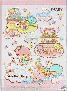   Twin Stars 2012 Schedule Book Planner Notebook Daily Book Sanrio Japan