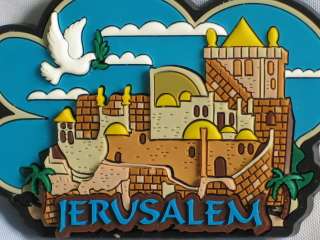 Israel Independence 3D Fridge Magnet Old City Walls of Jerusalem of 