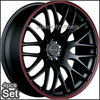   honda sku c18typ0013red tenzo racing wheels type m black face w red