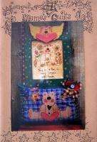 PATTERN QUILT MEMES TEDDY BEAR APPLIQUE PILLOW & EMBROIDERY STITCHERY 