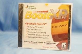 Allume Systems Boost XP PE 2005 PC Program Windows Sealed New Fast 