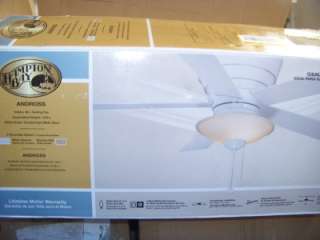 Hampton Bay Andross 48 White Ceiling Fan NEW 792 307  