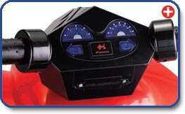 The steering wheel includes light up gauges and turn indicators 