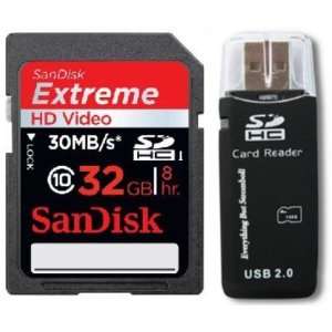  SanDisk Extreme SD 32 GB Video SDHC Flash Memory Card with 