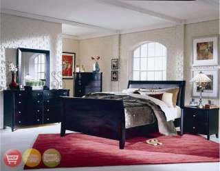 Portofino King Sleigh Bed 4 Piece Bedroom Furniture Set  