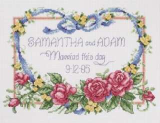 NEW Sealed   Married This Day Wedding Record Cross Stitch Kit # 056 
