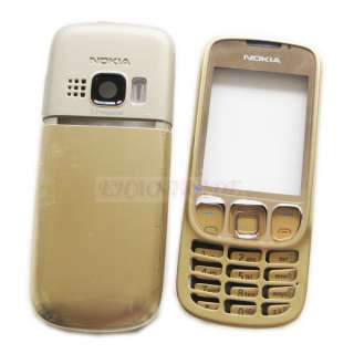 Metal Full housing Faceplate cover for NOKIA 6303 gold  