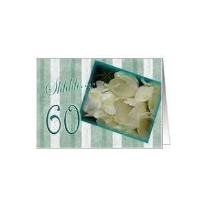  60th Surprise Birthday Party Invitation   white tulips 