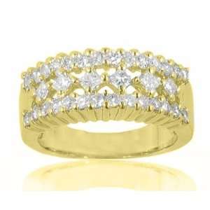   TW Round & Princess Cut Diamond Anniversary Band in 14 kt. Yellow Gold