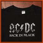 AC/DC Classic Hard Rock Heavy Metal Back In Black Logo 