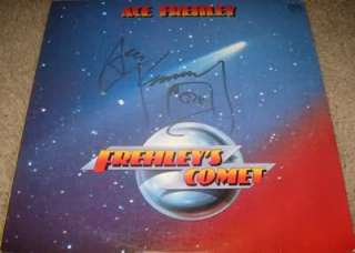 ACE FREHLEY signed album vinyl FREHLEYS COMET/KISS  