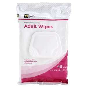   Health Scented Disposable Adult Wipes   48 ct
