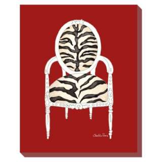 Zebra Chair   Red (16 X 20).Opens in a new window