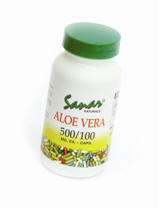 Sanar Naturals Aloe Vera   Savila   500mg 100 Capsules 605100002345 