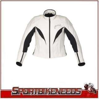 Alpinestars Stella Womens Tyla White Creme Leather Jacket USA 12 Euro 