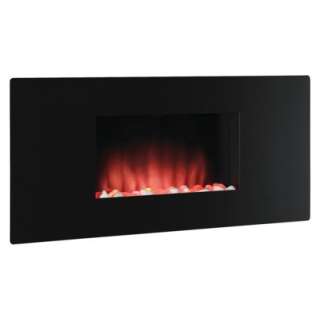 Zen Indoor Wall Mounted Electric Fireplace   Black product details 