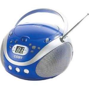 BLUE PORTABLE CD Player AM/FM Radio 110/220v Dual Voltage BRAND NEW 