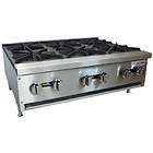 SATURN COMMERCIAL GAS HOT PLATE, 6 BURNERS, NAT GAS