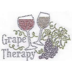   GRAPE THERAPY w/2 Wine Glasses & Grapes/Beverages 