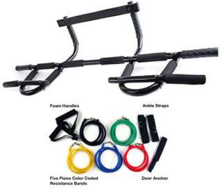 This heavy duty chin up bar is the strongest available. The tubing is 