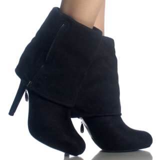 Convertible Mid Calf High Heel Womens Ankle Boot Size 9  
