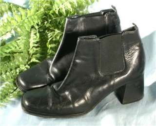 Gorgeous Black Leather GRUPPO ITALIANO Ankle Boots 7.5M  