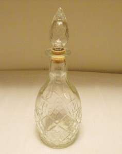 Vintage Cut Glass Wine Bottle Decanter  