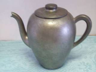 Art Deco 1920 Antique Pewter Teapot 5 3/4 Federal 226  