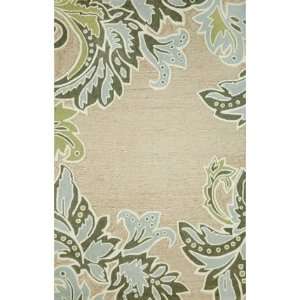   Hand Tufted Area Rug Ornametal 8 x 10 Aqua Carpet Furniture & Decor