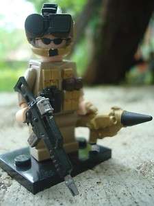 CUSTOM LEGO MINIFIG US ARMY NIGHT OPS RARE SCOUT ROCKET  