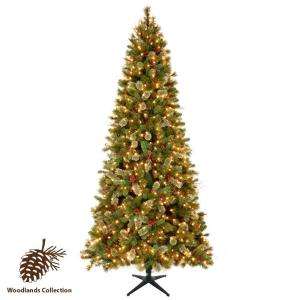   Stewart Living 9 ft. Pre Lit Slim Paley Pine Christmas Tree Clear