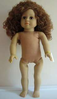 18 Inch Doll Auburn Curly Hair & Brown Eyes FLAT RATE SHIPPING  