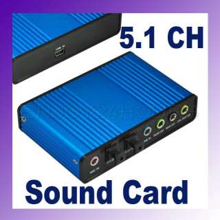 USB 6 Channel 5.1 External Audio Sound Card For S/PDIF  