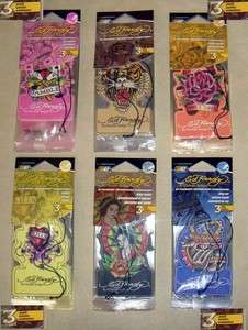 Pack Auto Expressions Ed Hardy Hanging Car Air Fresheners  