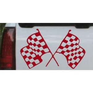 Red 32in X 19.6in    Racing Flags Moto Sports Car Window Wall Laptop 