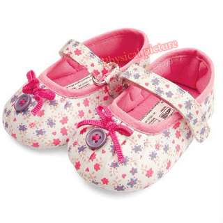 Toddler baby girls Princess shoes pink Elegant flowers Size US 3 UK 2 