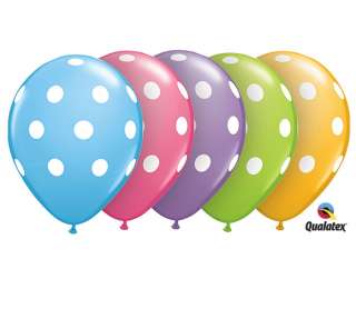 BIG POLKA DOTS 11 Balloons BIRTHDAY BABY SHOWER BRIDAL  