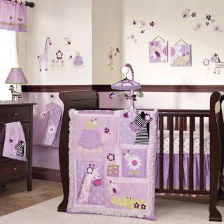 Lambs & Ivy 7 Piece Baby Crib Bedding Set Garden Safari Includes 