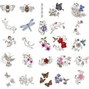  Brother/Babylock PES Embroidery Machine Card GLITZ WING 