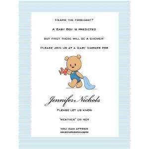  Boy Baby Shower Invitations   Teddy Bear Boy Invitation 
