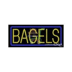 Bagels LED Sign 11 inch tall x 27 inch wide x 3.5 inch deep outdoor 