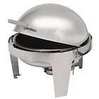 Artisan Metal Works 7 QT Round 180 Degree Roll Top Chafer Stainless 