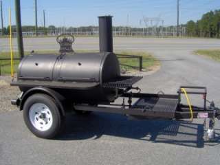 BBQ PIT SMOKER charcoal trailer Concession Grill USED  