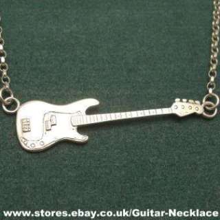   Bass guitar necklace Miniature Gold Fender Precision Bass guitar