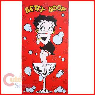 Betty Boop Bath Beach Towel Kiss on Wine Glass 30x60  