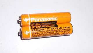 2pcs Panasonic AAA 550mAh Ni MH Rechargeable Batteries  