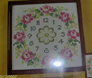 This is a kit to make a beautiful American Beauty rose clock.
