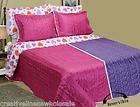 Hearts Bed in Bag Bedding Set Pink Purple Reversib​le Co