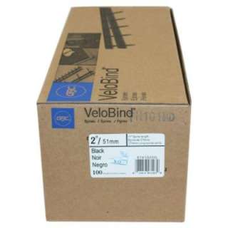GBC Premium Black 11x2 Velobind Binding Strips 9741020  