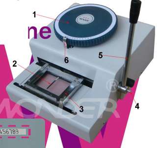 Manual 36 code Indent Machine magnetic ID PVC Cards  